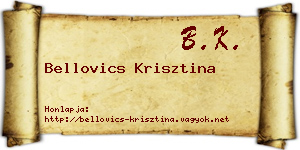 Bellovics Krisztina névjegykártya